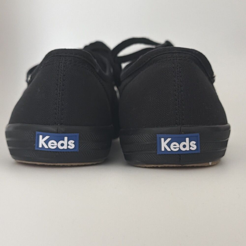 Keds Women Sz 10W 10 Wide Champion Black Canvas Athletic Sneaker WF24700 Low Top - Picture 11 of 11